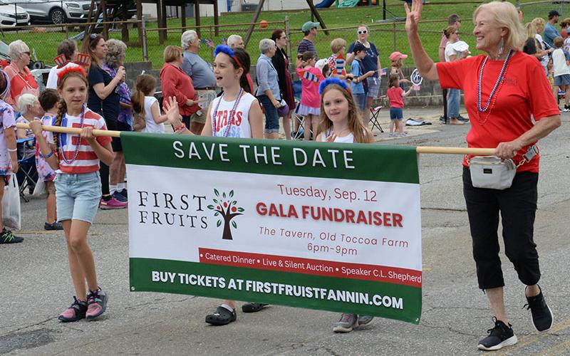 First Fruits reminded parade goers of their upcoming fundraiser September 12.