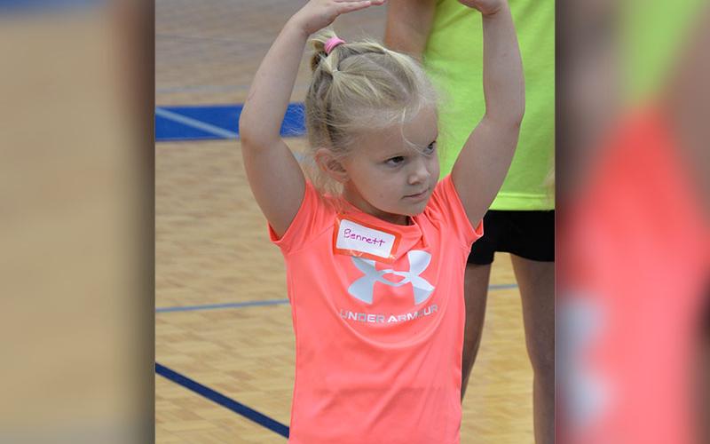 Bennett Dillard is a picture of concentration as she performs in front of a crowd.