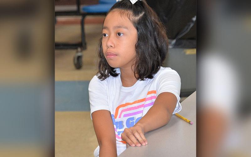 Fifth Grader Richya Landep shared that her older brother is currently stationed in North Dakota.