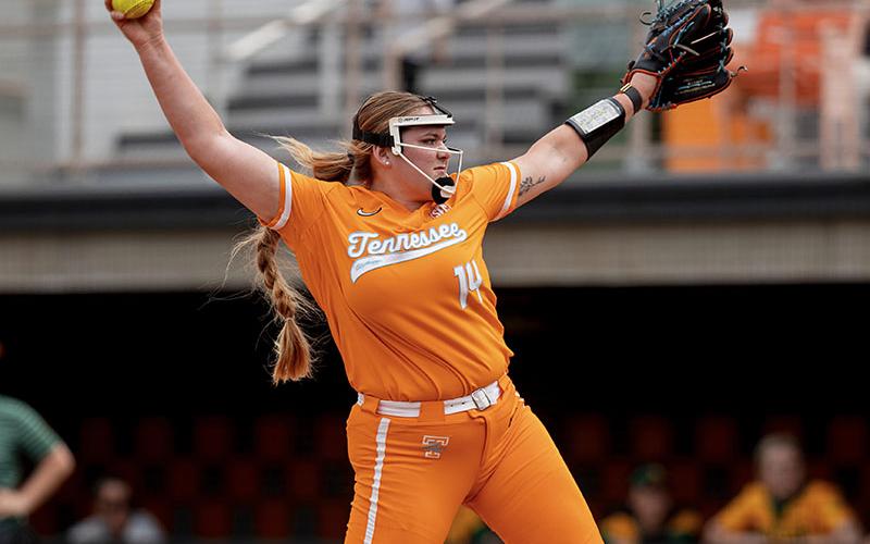 Ashley Rogers displays the form that helped the Lady Vols advance to the College World Series.