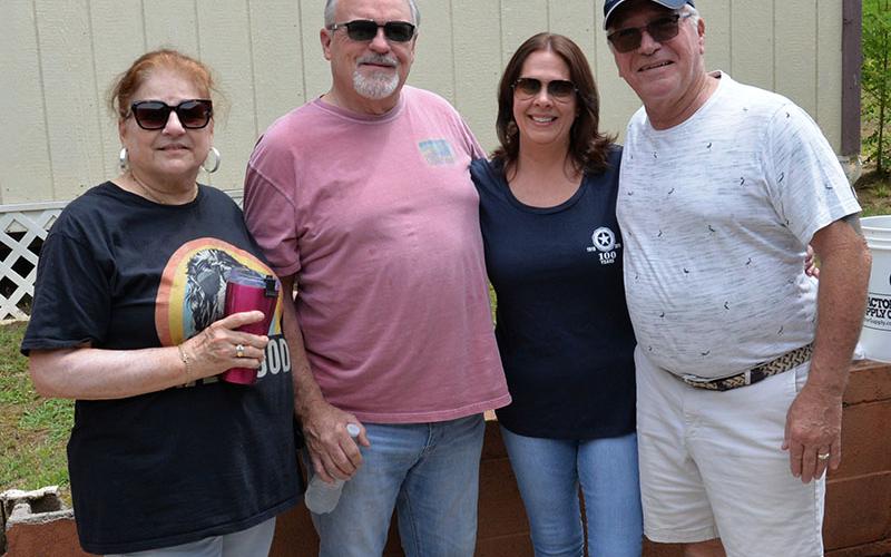 American Legion Auxiliary member Deb Calloway, third from left, welcomed fellow Kiwanis Club of Blue Ridge members, from left, Robin and Jessie Pinson and Mike Guerra to the membership drive and open house at the Veterans Conference Center.