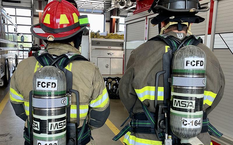 The new air packs include swiveling lumbar support and voice amplification for added safety.