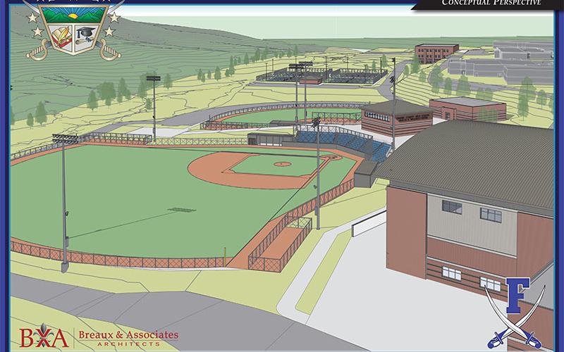 This is an artist’s rendering of the Health and Wellness Complex planned at Fannin County High School.