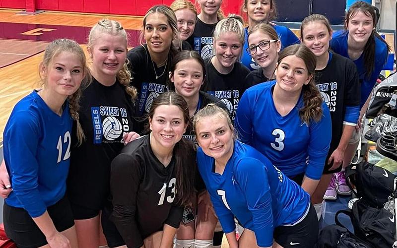 The Fannin County Lady Rebels volleyball team made it all the way to the Sweet 16 of state tournament competition this year before falling to Providence Christian Saturday. The team is shown after the game. Last Tuesday, the Lady Rebels advanced to the Sweet 16 with a first round state playoff win over The Walker School.