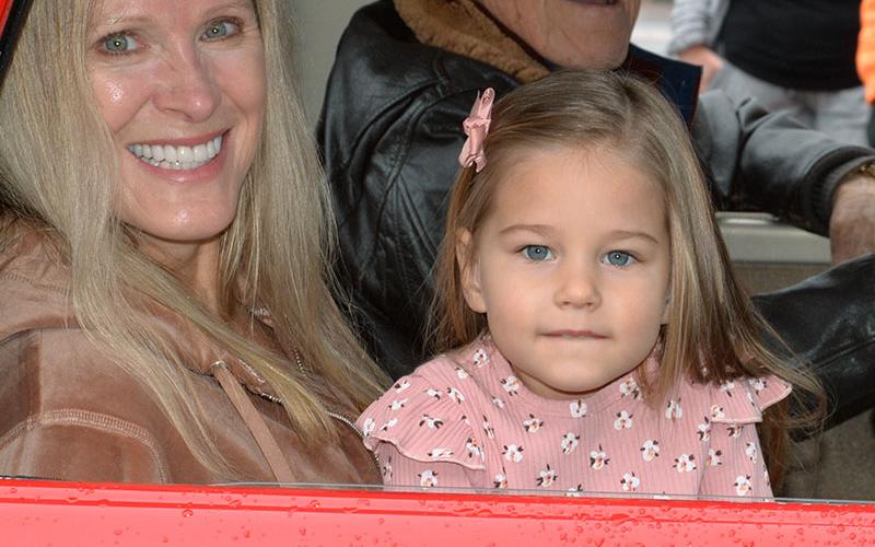 Blue Ridge City Councilwoman Angie Arp brought her granddaughter, Victoria, to the Veterans Day parade.