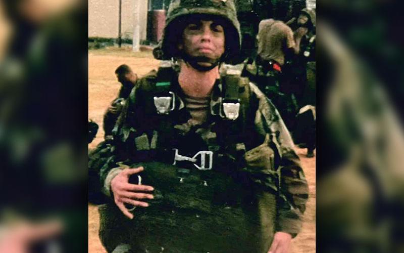 Elissa Lonsdale-Nester is shown in her full jumping equipment. Nester would go on to organize an Airborne Introduction Program focused on teaching soldiers how to prepare for airborne school.