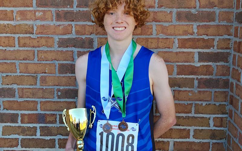 Koen Verner finished the boys cross country race in fourth place.