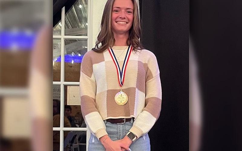 Olivia Temples was honored with cross country’s Coaches Award/In It To Win It.