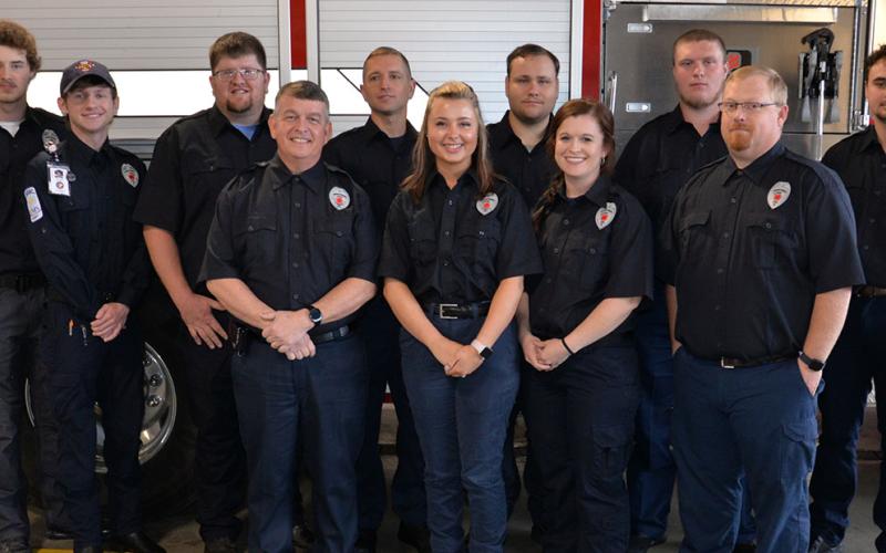 Fannin County’s newest firefighters are shown following graduation ceremonies Saturday in Blue Ridge. Having just received their certification certificates are, from left, front, Jamie Hensley, Hailee Jo Turner, Lauren Lasley, and Jason Hall; and, back row, Noah Turner, Trent Lowery, Matt Curtis, Alex Allison Jr., Thomas Green, Tyson Conley, and Dakota Green.