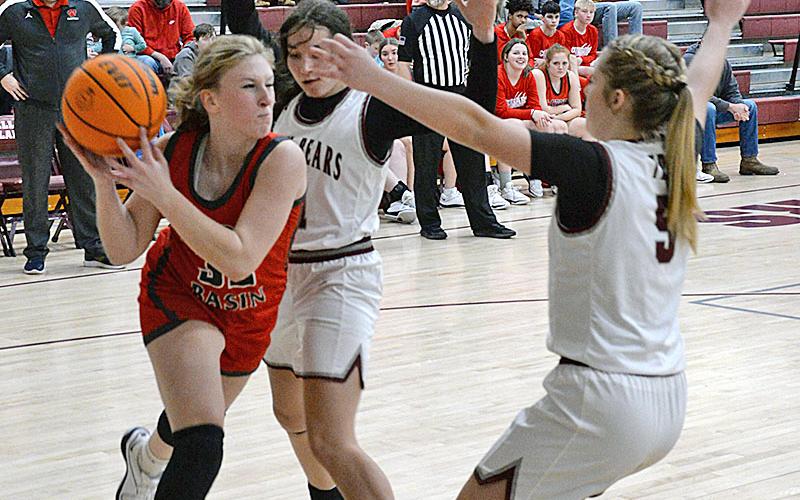 Copper Basin’s Cora Kimsey drives the lane for the Lady Cougars in previous action this year. She scored two points in the win over Polk County.