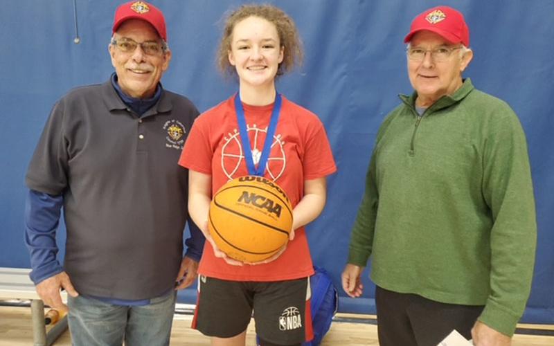 Kloie Ballew, center, was named the female winner from the 14 year old group.  Kloie was the 2023 Georgia State Champion as a 13 year old. She is shown with Kurt Nelson, left, and Don Wirtz.
