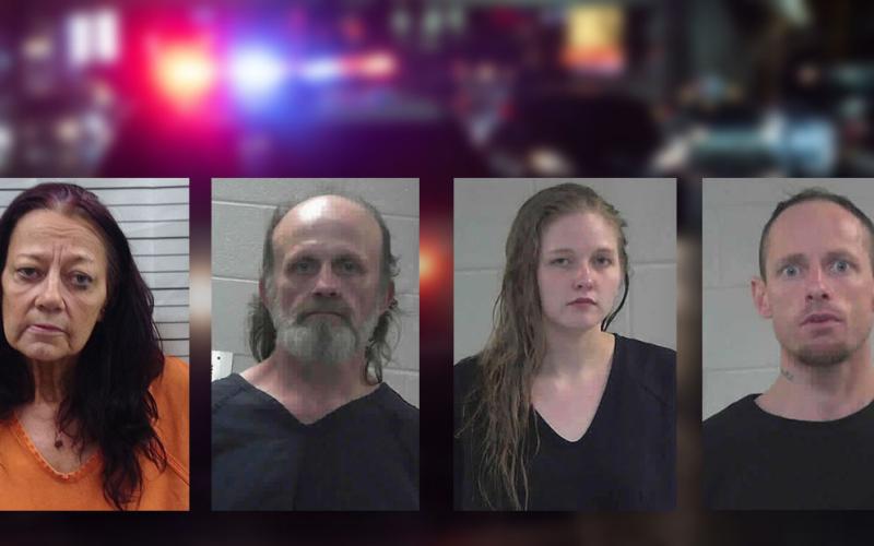 Shown are, left, Donna Lee Hyatt, Kenneth Lee Greene, Abbigayle Marie Owens, Randy Nathaniel Greene.
