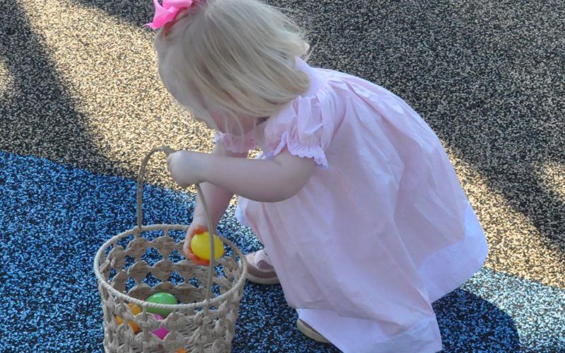 All the kids were dressed in their Easter best at the Easter egg hunt at Epworth First Baptist Church including Jane Trawick who wore a beautiful pink dress.