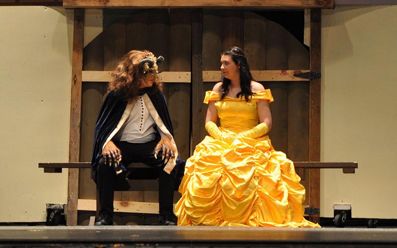 Aiden McBee and Abigail Ridings are playing the lead roles of Belle and The Beast for their spring musical.