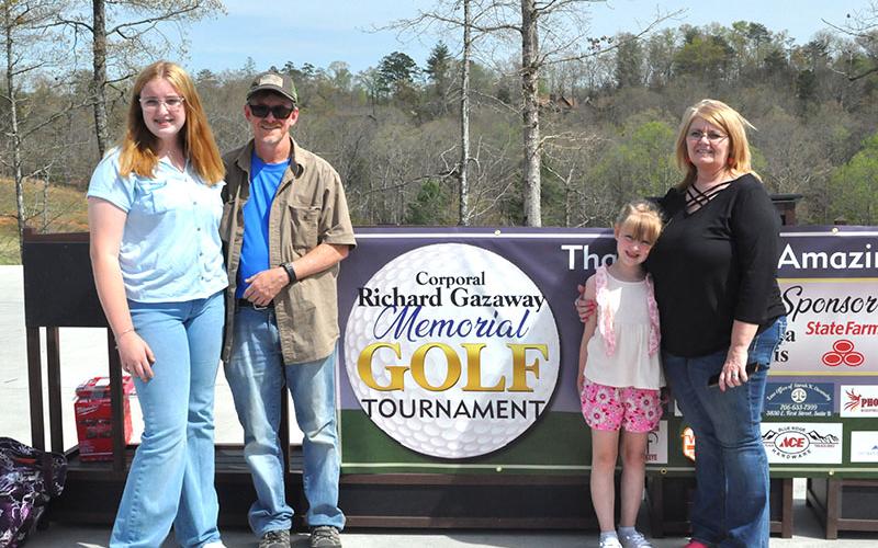 Golfers and golf enthusiasts crowded the Old Toccoa Farm course Tuesday, April 16, for the Corporal Richard Gazaway Memorial Golf Tournament. The event is sponsored annually by the Fannin County Sheriff’s Fraternal Order of Police Lodge #111 as a fundraiser to support the children of law enforcement officers who have lost their lives. Richard Gazaway and his wife Heather were tragically killed in a car crash in January 2022. The couple left behind two daughters, Skylar and Riley. Sheriff’s office Sergeant J