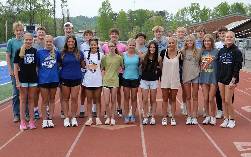Fannin County High track and field boys and girls group photo