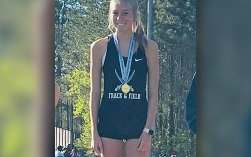 Lindsey Holloway, placed first in the 3200m run in the Georgia Spring Break Showdown.