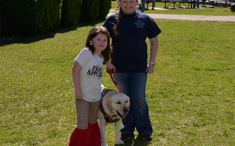 Louie provided entertainment for many youngsters Saturday.