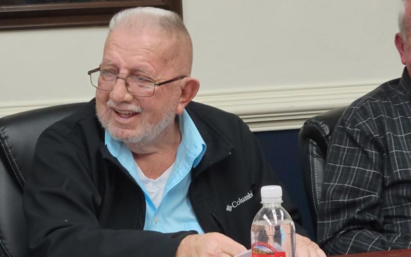 McCaysville Mayor Thomas Seabolt is shown at his last city council meeting.