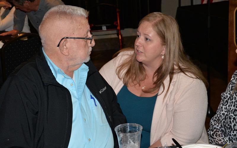Thomas Seabolt heard words of praise and encouragement from long time City Attorney Cortney Stuart.