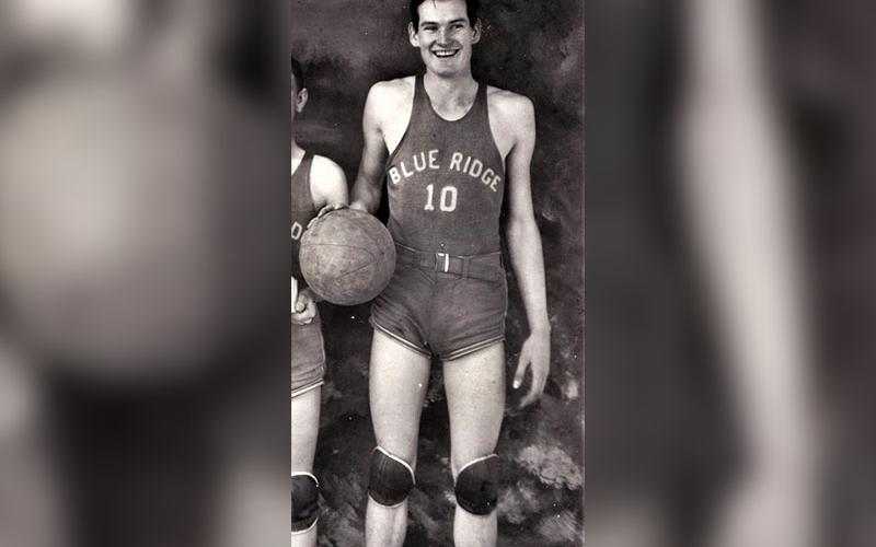 Blue Ridge High School senior Fred Jones lead the basketball team during the 1942-43 season.