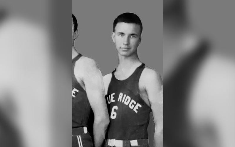Blue Ridge High School senior Jack Miller played basketball during the 1942-43 season.