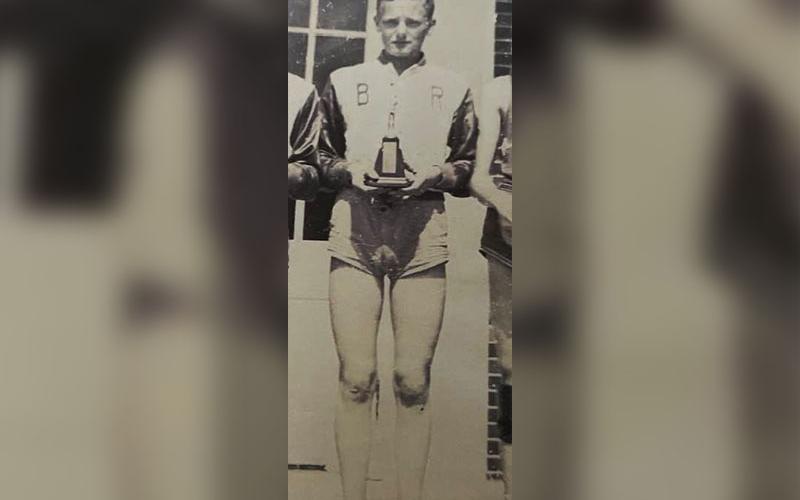Blue Ridge High School senior Bill McGill played basketball during the 1942-43 season.
