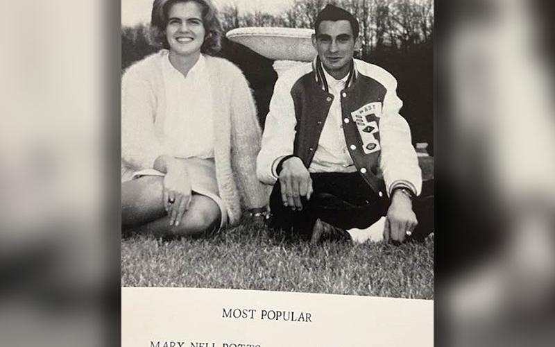 Voted most popular boy and girl for West Fannins 1965 Graduating class are left, Mary Nell Potts and Ronnie Reid.
