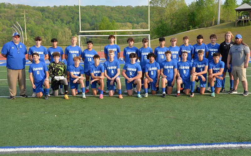 Fannin County High boys soccer team group photo