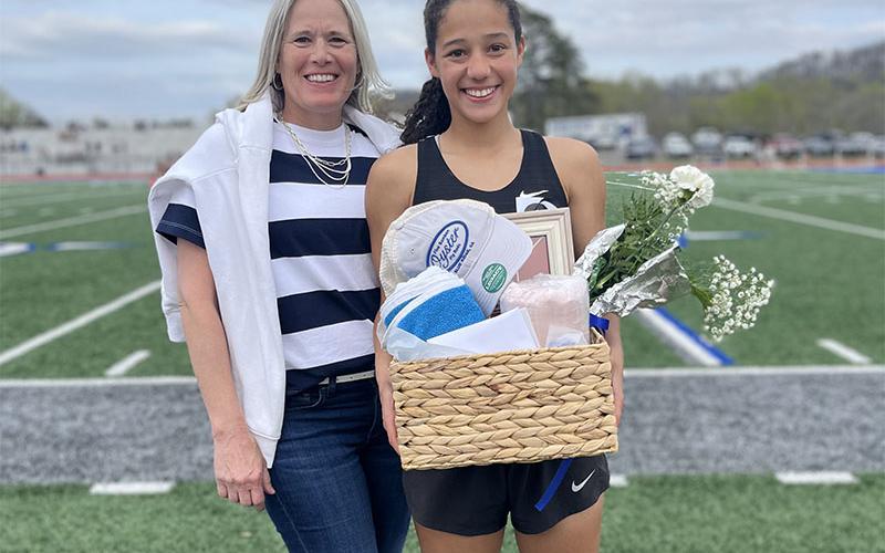 Track and Field Senior Night recognition went to Stephanie Kirk April 8 at Fannin County High School.