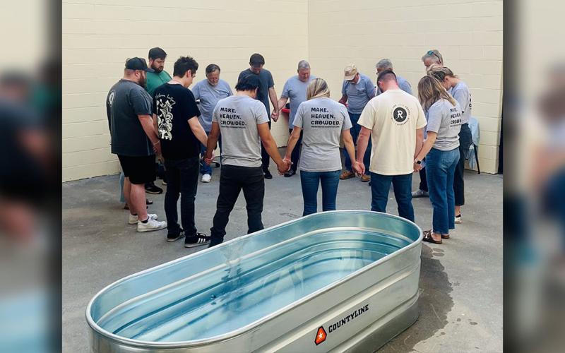 Breaking Chains was able to bring a large tub into the Fannin County Detention Center to baptize those who had given their life to Jesus. Members of Breaking Chains prayed for each individual prior to the service.