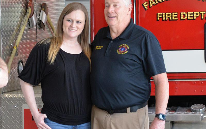 Robert Graham’s daughter, Jennifer Burchfiel, was one of the many folks who extended well wishes to the retiring 44-year public servant.