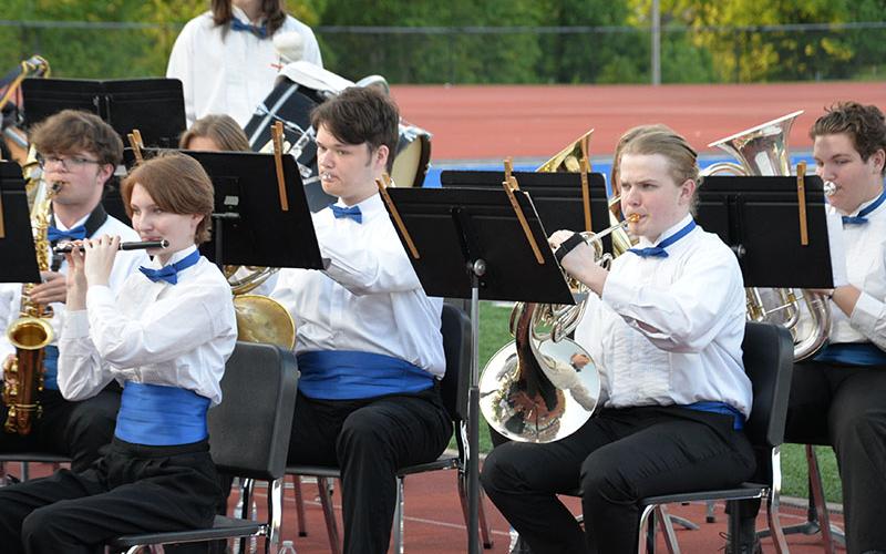 FCHS Band plays at graduation.