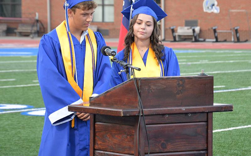 FCHS graduates speaking during the graduation ceremony.