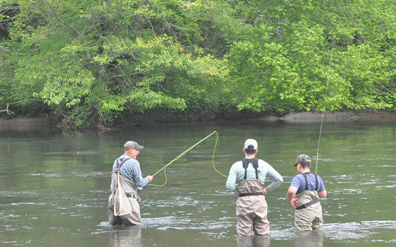 Fly fishing on the Toccoa River at Ron Henry Horseshoe Bend Park was one offering of the annual TVA event to promote the area.