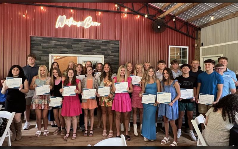 These Fannin County High School Track &amp; Field athletes were honored at the team’s annual banquet with academic certificates for achieving a 3.5 grade point average or higher.