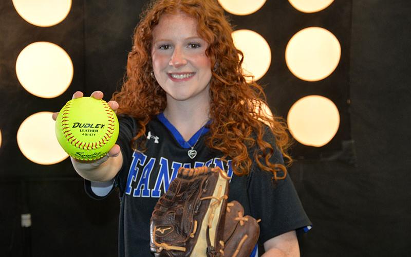 Makayla Stiles, a junior, is ready to go as the Lady Rebels start their softball season. The team’s first home game is Friday, August 8, at 5 p.m. against Towns County.