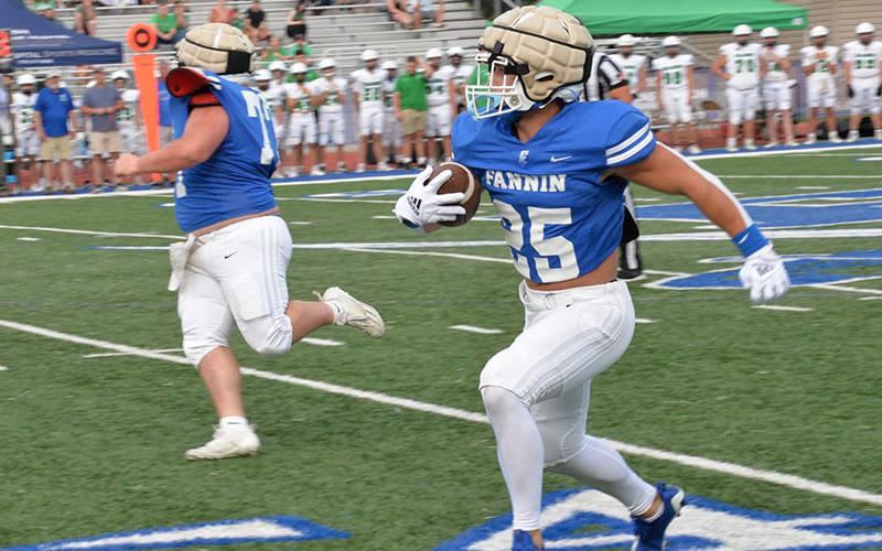 Carson Callihan has been an offensive force for the Rebels during Fannin County’s scrimmages this year.