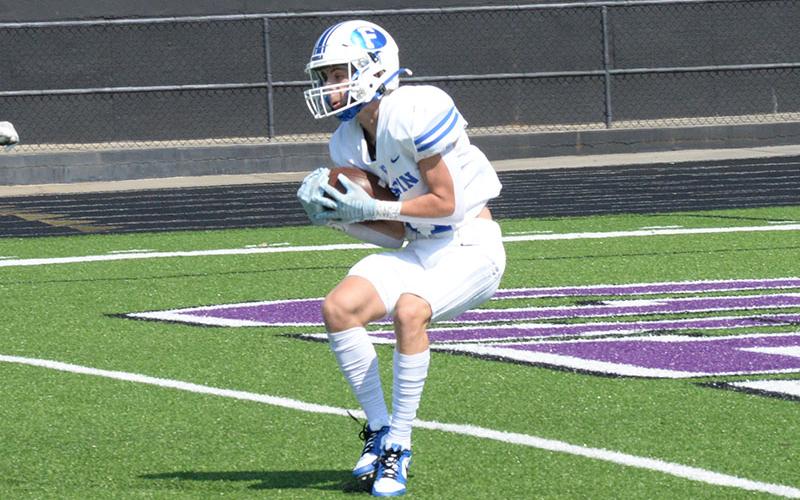 Fannin County’s Ellijah Weaver caught this touchdown pass against Gilmer County.