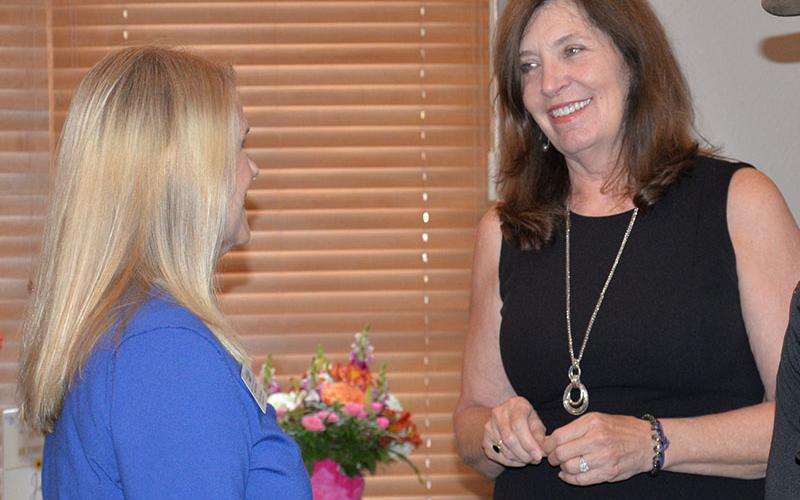 Shari Bingear was one of the many folks to attend a reception honoring Jode Mull Thursday, August 15, at the Fannin County Chamber of Commerce &amp; CVB. Mull served the Chamber for 17 years.
