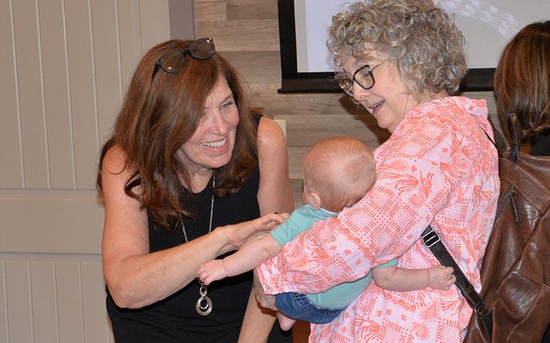 Grandbaby Cohen Cooke stole the show at the reception for Jode Mull. Crystal Cooke knew her grandchild would want to wish Mull well in retirement. .