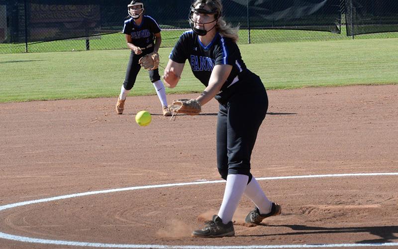 Natalie Herendon gave up no hits and no runs against Coosa over two innings.