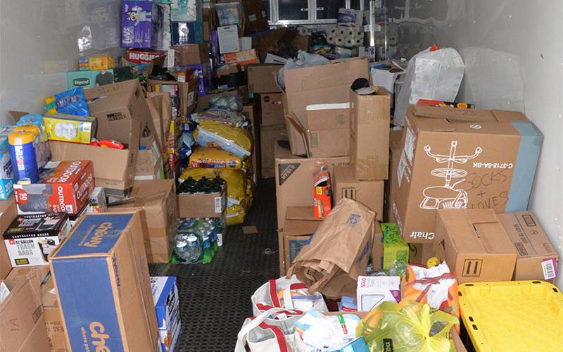 One trailer after another has been filled with donations from Fannin County residents.