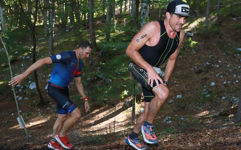 Running through the Dolomites mountain range in Italy, AJ Petrillo competes in the XTERRA World Championship.