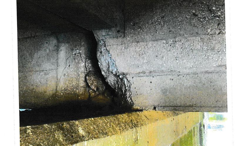 These are two scenes from the underneath of the “new bridge” in McCaysville. They are taken from a Georgia Department of Transportation report presented to McCaysville City Council members November 12. The report was dated for October 17, 2023.