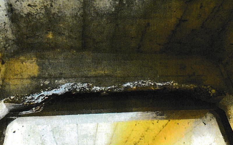 These are two scenes from the underneath of the “new bridge” in McCaysville. They are taken from a Georgia Department of Transportation report presented to McCaysville City Council members November 12. The report was dated for October 17, 2023.