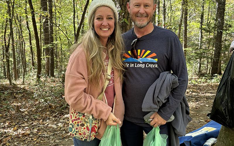 Tracy and Shawn Cavanaugh were among hundreds who participated in Clean Trails Day with the Benton MacKaye Trail Association Saturday, October 19.