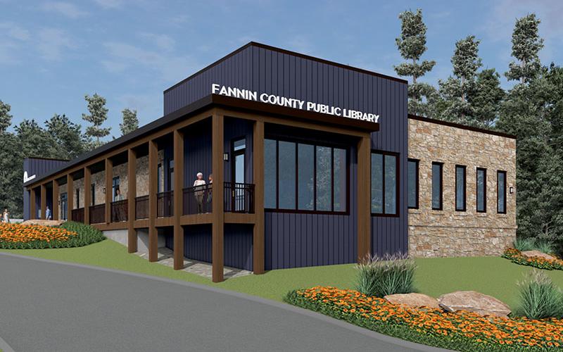 This is a rendering of the new Fannin County Public Library.
