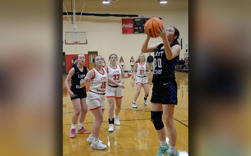 Fannin’s Avi Ethington eyes two points against Copper Basin in action last Friday night.