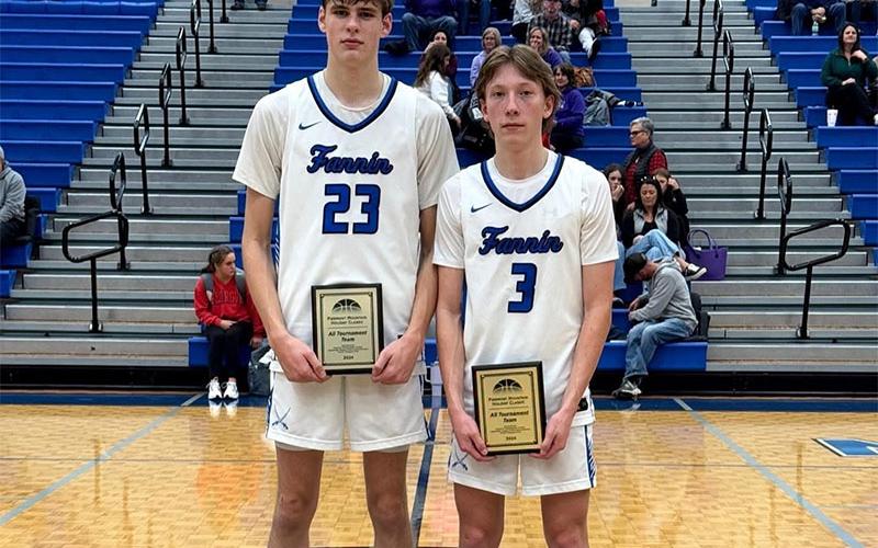 Fannin County’s Kolton Kaylor, left, and Hudson Ethingtownere named to the All Tournament Team.